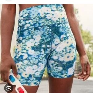 Aerie Offline Floral 3D Blue Floral Biker Short Small